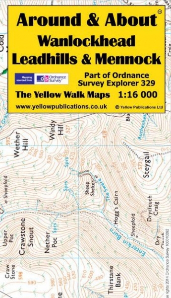 A&A Map Wanlockhead, Leadhills & Mennock