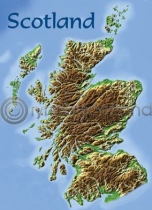 Scotland Map Magnet (V)