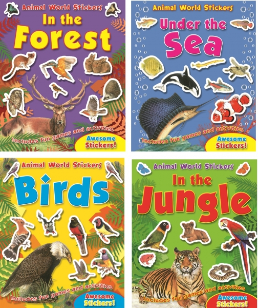 Animal World Sticker Activitiy: 4 Asst Titles