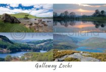 Galloway Lochs Composite Postcard (HA6)