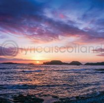 Iona Sunset Colour Photo Greetings Card