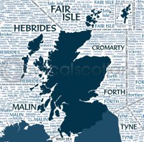 Scotland Shipping Forecast Colour Art Greetings Card