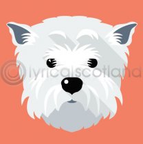 #westie Icon Colour Art Greetings Card (Net 70p)