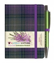 Tartan Cloth Notebook Mini: Heather (Jun)