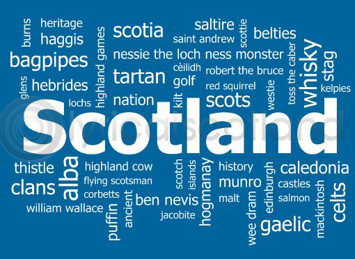 Scotland Word Cloud Magnet (H LY)