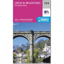 Landranger 104 Leeds & Bradford, Harrogate & Ilkley