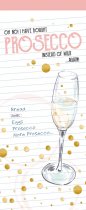 Shopping List Pad Prosecco (Feb)