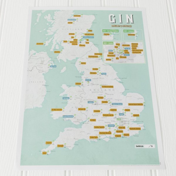 Collect & Scratch Print: Gin Distilleries