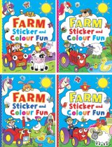 Farm Sticker & Colour Fun (4 Asst) (Brown Watson)