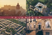 Castle, Palace & New Town Comp, Edinburgh Postcard (H Std CB)