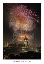 Festival Fireworks, Edinburgh Postcard (V Std CB)