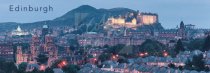 City and Arthur's Seat at dusk, Edinburgh Postcard (H Pan CB)