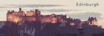 Edinburgh Castle at Dusk, Edinburgh Postcard (H Pan CB)