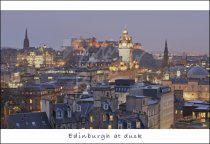 Edinburgh at Dusk, Edinburgh Postcard (H Std CB)