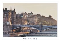 North Bridge, Old Town Buildings & Castle, Edinburgh Postcard (H