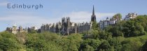 Old Town skyline beyond Princes St. Gardens, Edinburgh Postcard