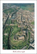 Edinburgh Castle & Royal Mile from Air, Edinburgh Postcard (V St