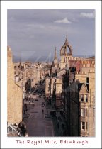 Royal Mile & St Giles' Cathedral, Edinburgh Postcard (V Std CB)