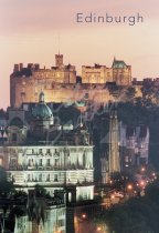 Edinburgh Castle at Dusk, Edinburgh Postcard (V Std CB)