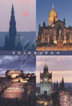 Edinburgh Spires & Tattoo Comp, Edinburgh Postcard (V Std CB)