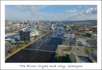 River Clyde & City from Glasgow Tower, Glasgow Postcard (H Std C