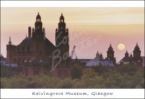 Kelvingrove Art Gallery & Museums at dusk, Glasgow Postcard (H S