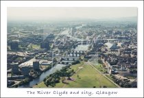 Glasgow Green, River Clyde & City Centre, Glasgow Postcard (H St