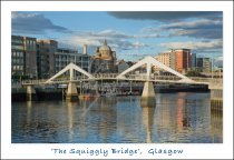 Tradeston & Squiggly Bridge, Glasgow Postcard (H Std CB)