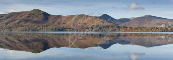 Derwent Water & Cat Bells, Lake District Postcard (H Pan CB)