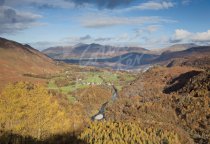 Grange, Borrowdale & Skiddaw, Lake District Postcard (H Std CB)