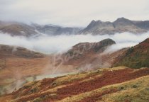 Side Pike & Langdale Pikes, Lake District Postcard (H Std CB)