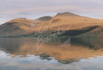 Sca Fell & Scafell Pike across Wast Water, Lake District Postcar