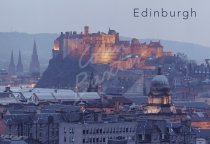 Edinburgh Castle & City at dusk, Edinburgh 3 Postcard (H Std CB)