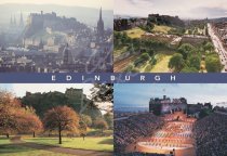 Edinburgh Castle & City Comp, Edinburgh 2 Postcard (H Std CB)