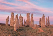 Calanais Standing Stones at dawn, Lewis Postcard (H Std CB)