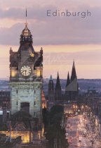 Princes Street at dusk, Edinburgh 2 Postcard (V Std CB)