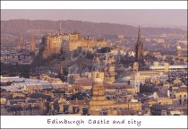 City from Salisbury Crags, Edinburgh 3 Postcard (H Std CB)