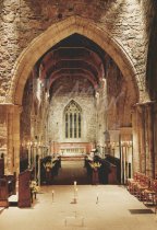 Iona Abbey Church - crossing and choir Postcard (V Std CB)