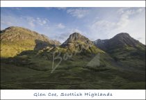 Three Sisters, Glen Coe, W. Highlands Postcard (H Std CB)