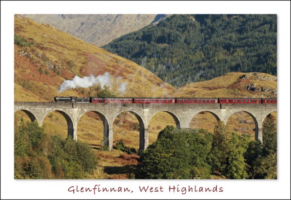 Glenfinnan Viaduct, West Highlands 2 Postcard (H Std CB)