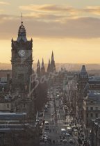 Princes Street at dusk, Edinburgh 1 Postcard (V Std CB)