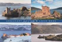 Urquhart Castle & Loch Ness Comp Postcard (H Std CB)