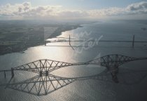 Forth Bridges From Air Postcard (H Std CB)