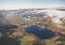 Loch Insh & River Spey, Strathspey From Air Postcard (H Std CB)