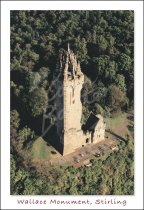 National Wallace Monument, Abbey Craig From Air Postcard (V Std