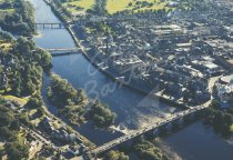 Perth City Centre & River Tay From Air Postcard (H Std CB)