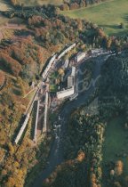 New Lanark & River Clyde From Air Postcard (V Std CB)