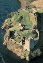 Urquhart Castle, Loch Ness From Air Postcard (V Std CB)