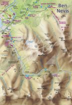 Map of Ben Nevis Postcard (H Std CB)