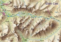 Map of Glencoe Postcard (H Std CB)